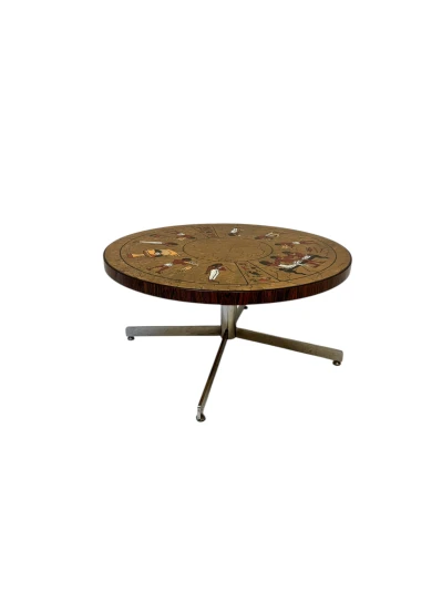 Mid-Century Modern Coffee Table with Tiles by Denisco, 1970s